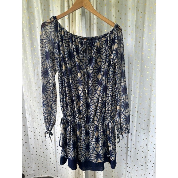 Jean Paul Gaultier Rare Y2K Vintage Sheer Mesh Abstract Drawstring Waist Dress S - Picture 3 of 8